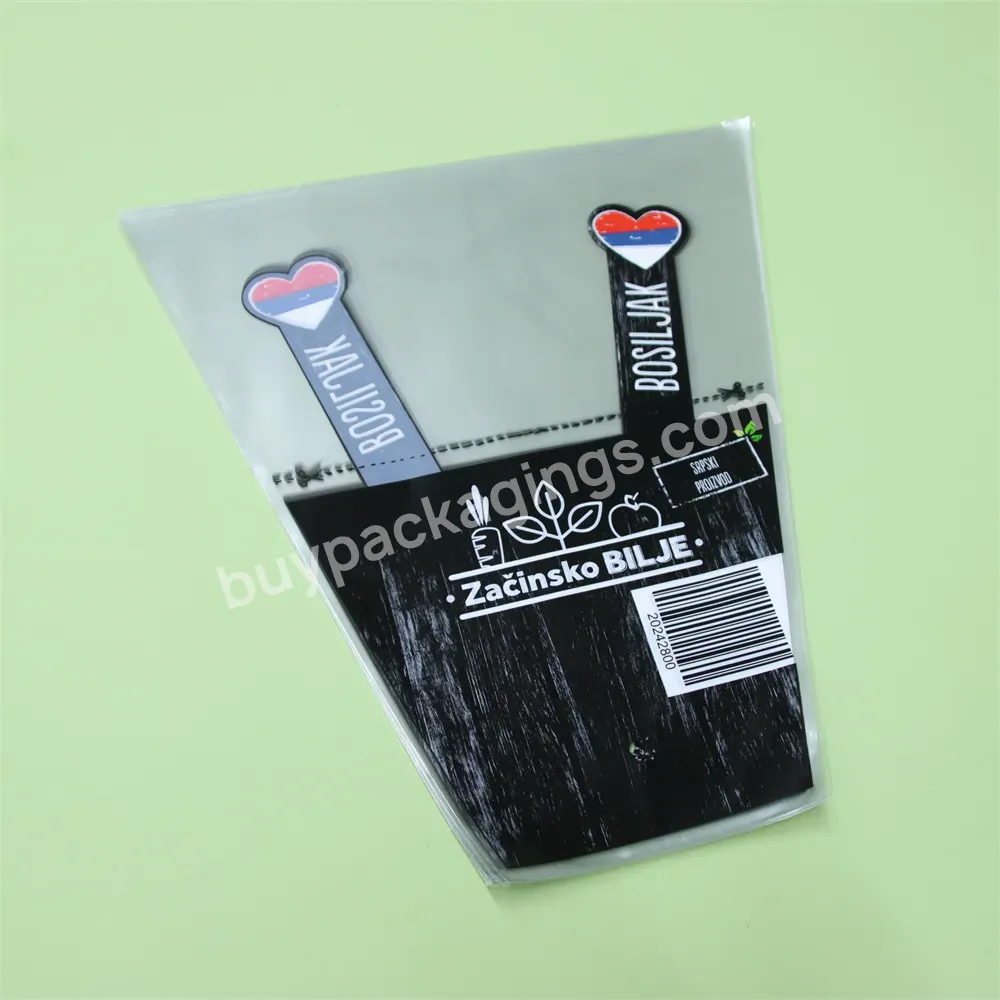 Low Price Cpp Bag Factory Supplying Plastic Bag With Custom Printing Good Quality Trapezoidal Flower Bag For Vegetable Packaging - Buy Vegetable Packaging,Cpp Bag,Plastic Bag.