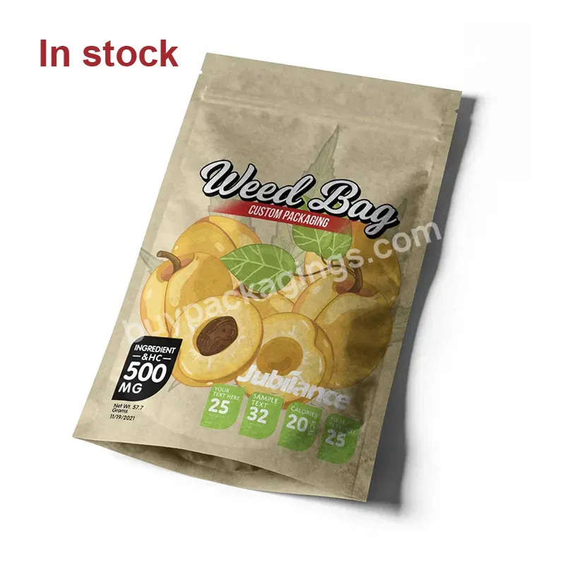 Low Price Custom Golden Supplier Aluminium Window Kraft Biodegradable Tea Stand Up Pouches Packaging For Food