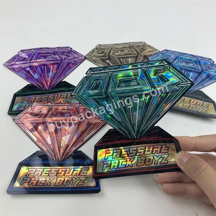 Low Price Custom Shape Edible Packaging Bag Die Cut 1g Mylar Bag Custom Holographic Ziplock Bags For Candy Cookie Pack