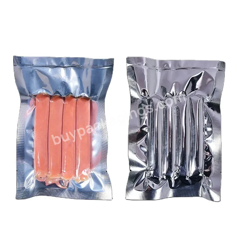 Low Price Factory Directly Clear Front Back Metallic Bag Aluminum Foil Vacuum Pouch