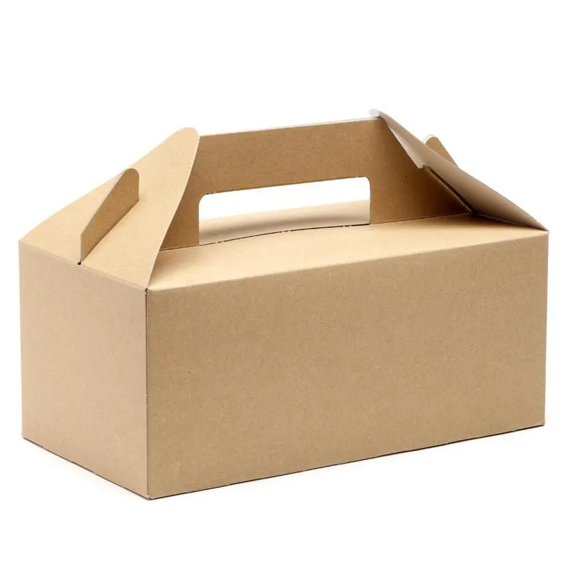 low price paper cake carry out takeaway delivery health food avocado packaging cardboard picnic lunch box with handle supplier