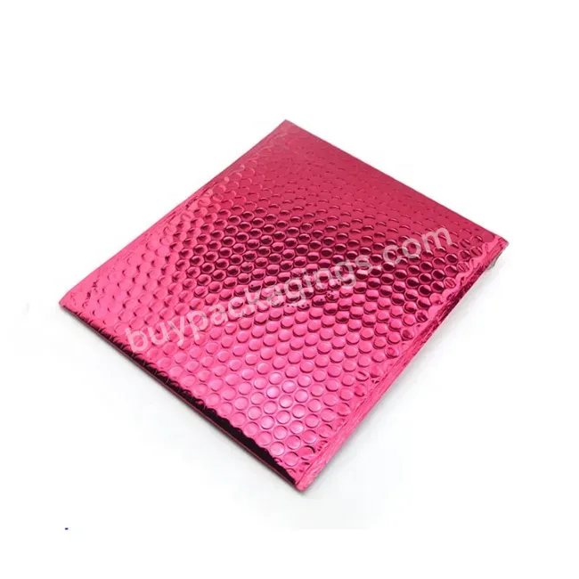 Low Shipping Fee Waterproof Self Seal Glitter Metallic Rose Gold Padded Envelopes Bubble Mailer