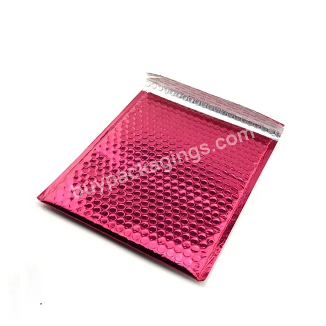 Low Shipping Fee Waterproof Self Seal Glitter Metallic Rose Gold Padded Envelopes Bubble Mailer