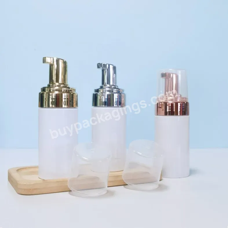 Lower Moq Empty Eyelash Foam Pump Bottle 100ml Hand Soap Cleansing Foam Rose Gold Sliver Foam Pump Bottle