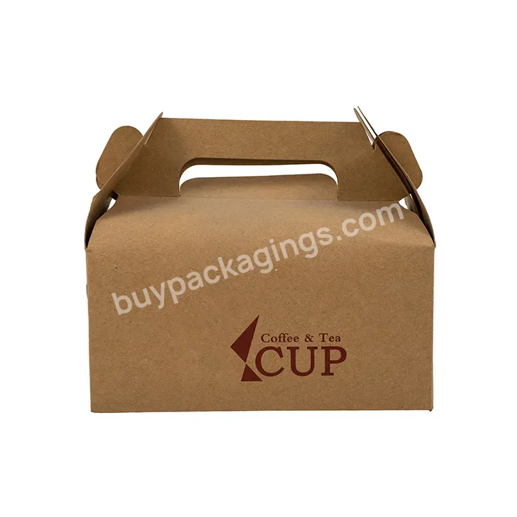 Lunch Box Kraft Paper Food Grade 200g Cake Box With Handle Art Paper Cake Box 10 X 10 X 3 16.5*9.4*9.5cm Or Custom Size Accepted