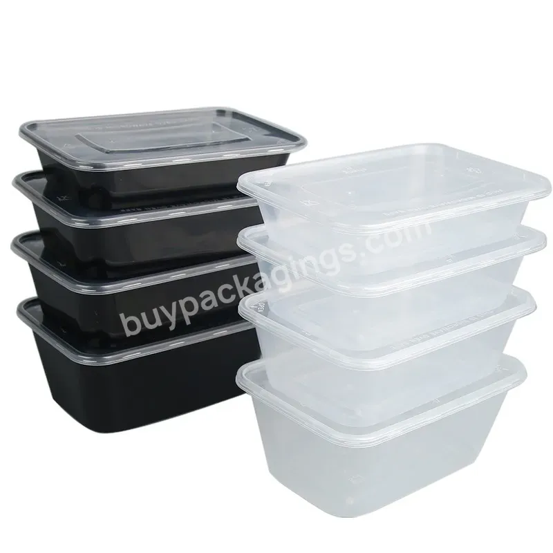 Lunch Box Plastic Bento Food Packaging Takeaway Plastic Lunch Box Custom Rectangular Disposable Plastic Food Containers