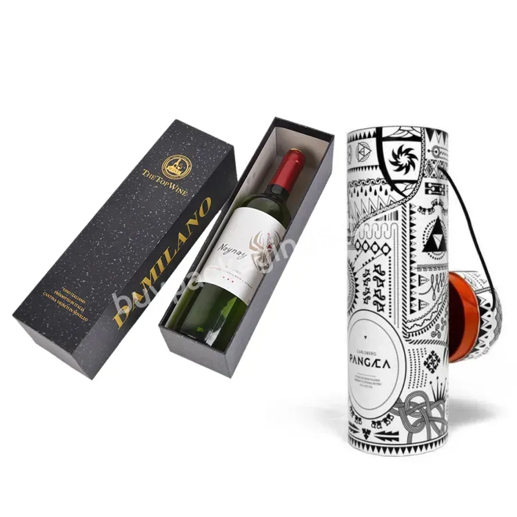 Luxure Round Paper Tube Transport Shipping Kraft Cardboard Carton For Tshirt Underwear Bottle Wine Packing Paper Gift Box