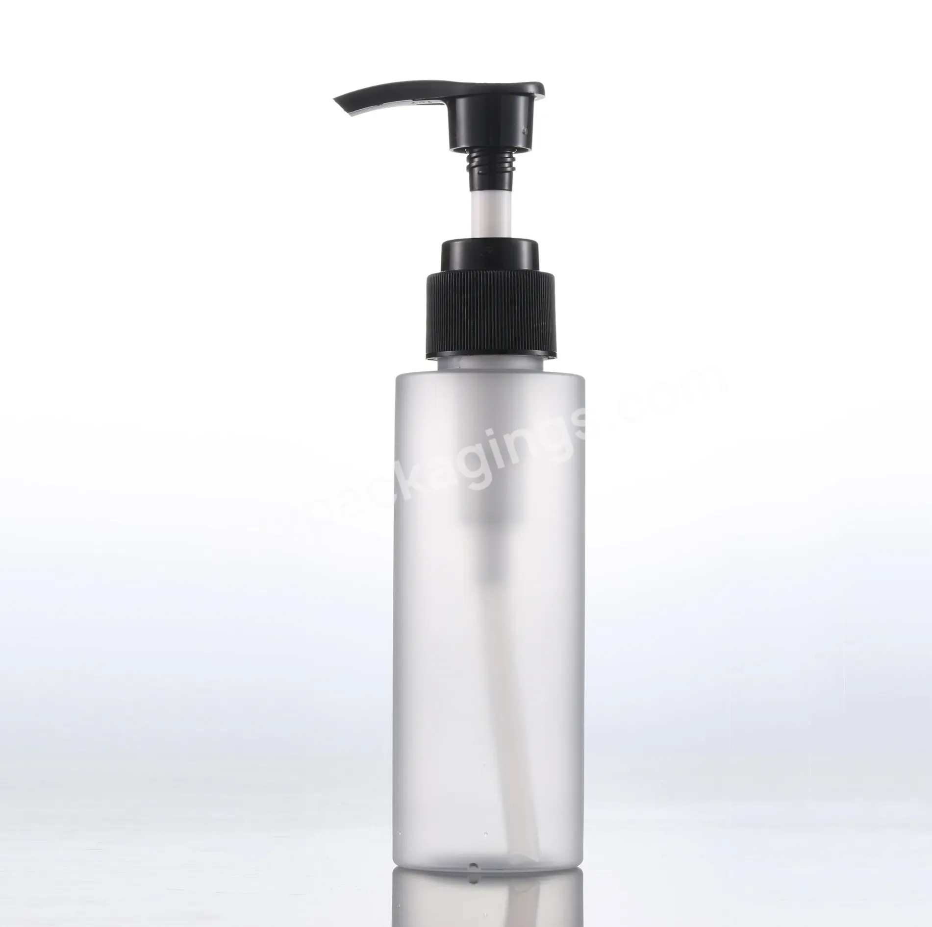 Luxury 100ml 200ml Matte White Round Empty Conditioner Shower Gel Plastic Packaging Frosted Airless Shampoo Pump Bottle