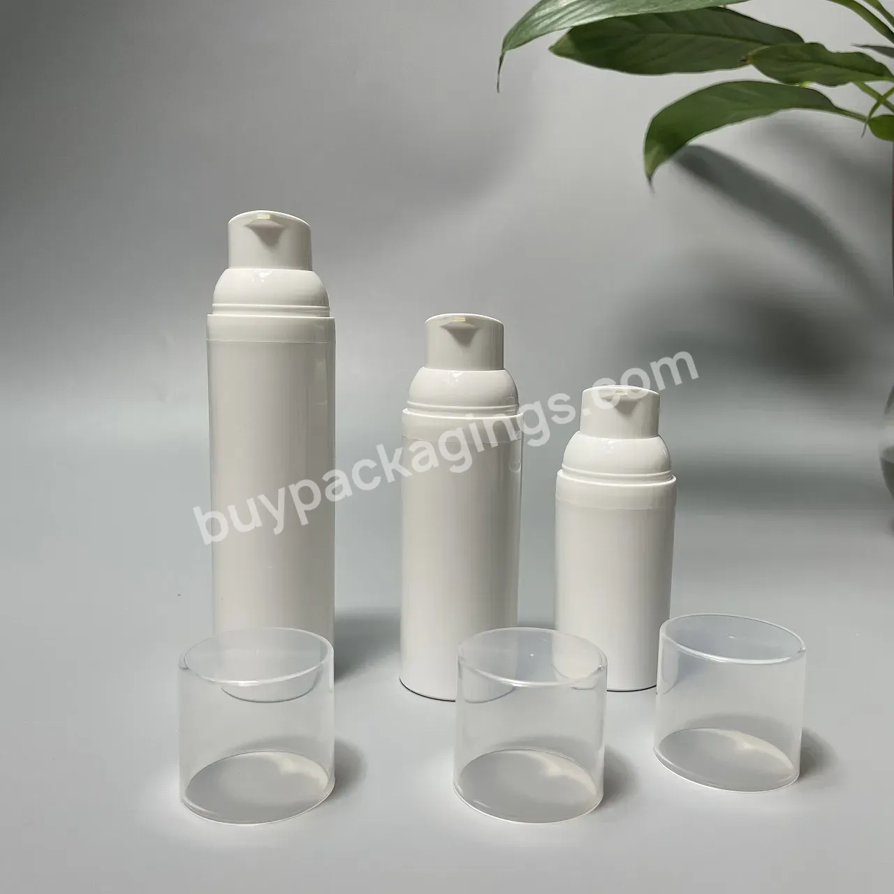 Luxury 10ml 15ml 30ml 50ml Silver Gold Airless Pump Bottle Vacuum Airless Dispenser Bottles