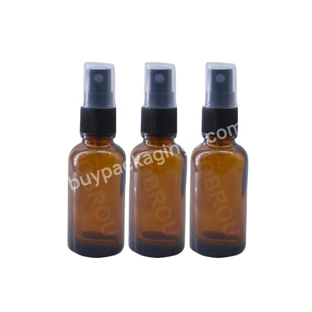 Luxury 10ml 20ml 30ml 50ml 60ml 100ml Transparent Amber Blue Skin Care Container Cosmetic Glass Bottle With Sprayer For Perfume