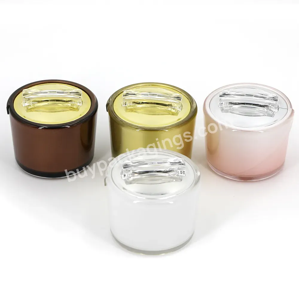 Luxury 15g 15ml Gradient Electroplating Cosmetics Acrylic Empty Face Cream Jars