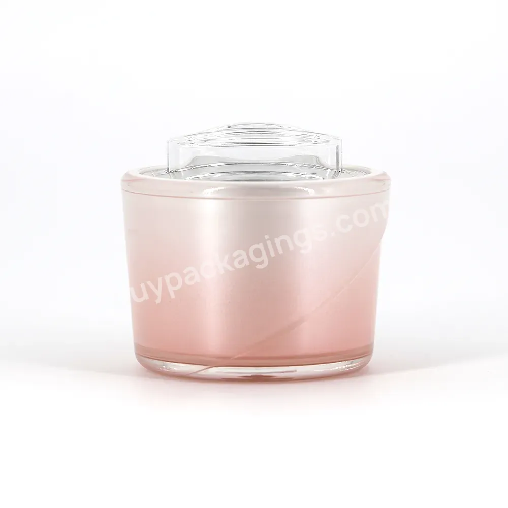 Luxury 15g 15ml Gradient Electroplating Cosmetics Acrylic Empty Face Cream Jars