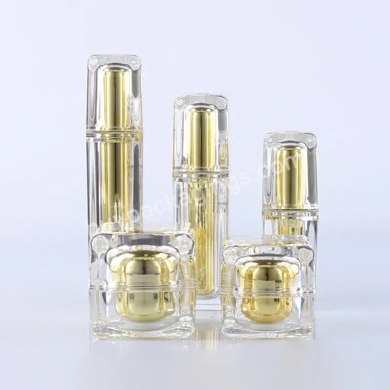 Luxury 15ml 30ml 50ml 100ml Acrylic Double Layer Pet Inner Bottle High End Serum Foundation Packaging Lotion Bottle