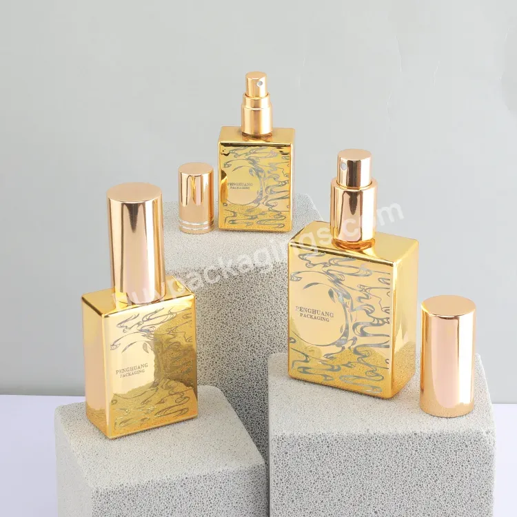 Luxury 15ml 30ml 50ml 100ml Perfume Bottle Serum Flat Square Hot Gold Stamp Facy Design Oem Odm Pump Spray Glass Perfume Bottle - Buy Glass Perfume Bottle,Fancy Glass Perfume Bottle,Empty Perfume Spray Bottles.