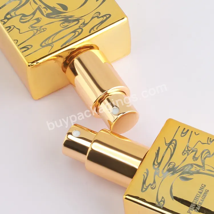 Luxury 15ml 30ml 50ml 100ml Perfume Bottle Serum Flat Square Hot Gold Stamp Facy Design Oem Odm Pump Spray Glass Perfume Bottle - Buy Glass Perfume Bottle,Fancy Glass Perfume Bottle,Empty Perfume Spray Bottles.