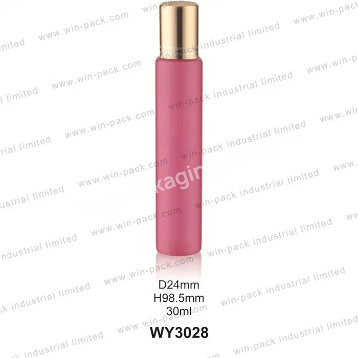 Luxury 15ml 30ml Custom Color And Printing Glass Oil Clear Perfume Roller Ball Empty Bottle Roll On Essential Oil Bottle