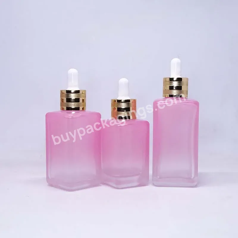 Luxury 1oz 30ml 50ml Brown Black White Pink Essential Oil Serum Bottle Glass Dropper Bottles With Cosmetic Packaging Paper Box