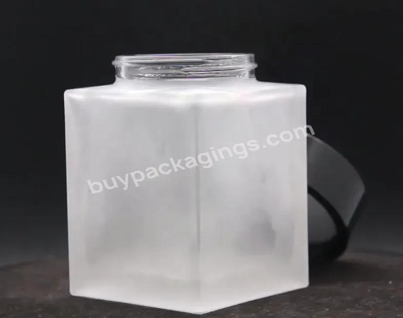 Luxury 200ml 100ml Thick Bottom Square Face Cream Jar With Double Lib Skin Care