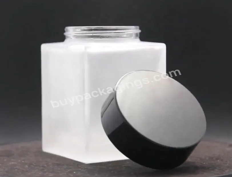 Luxury 200ml 100ml Thick Bottom Square Face Cream Jar With Double Lib Skin Care