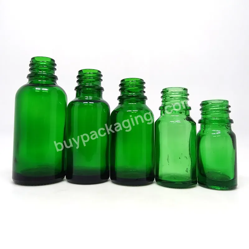 Luxury 20ml 30ml 50ml 100 Ml Green Cosmetic Skincare Set Packaging Frosted Glass Face Serum Body Bottle