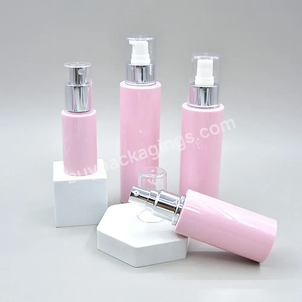 Luxury 25ml 60ml 110ml 130ml Pink Cosmetic Packaging Pet Plastic Skin Care Facial Toner Bottle Essence Serum Spray Bottle