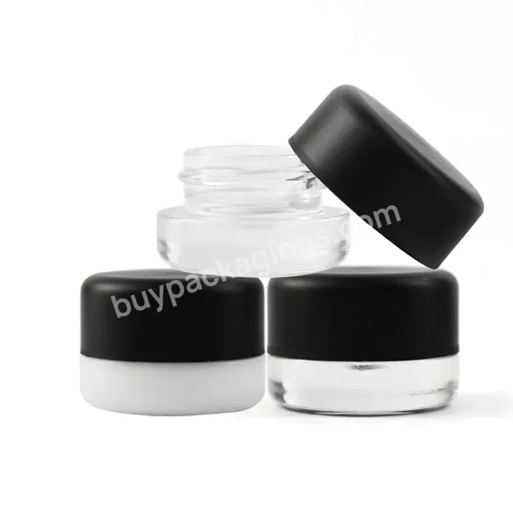 Luxury 3 5 7 Gram Mini Extract Oil Smell Proof Container Clear Thick Wall Childproof Small Concentrate Glass Jar