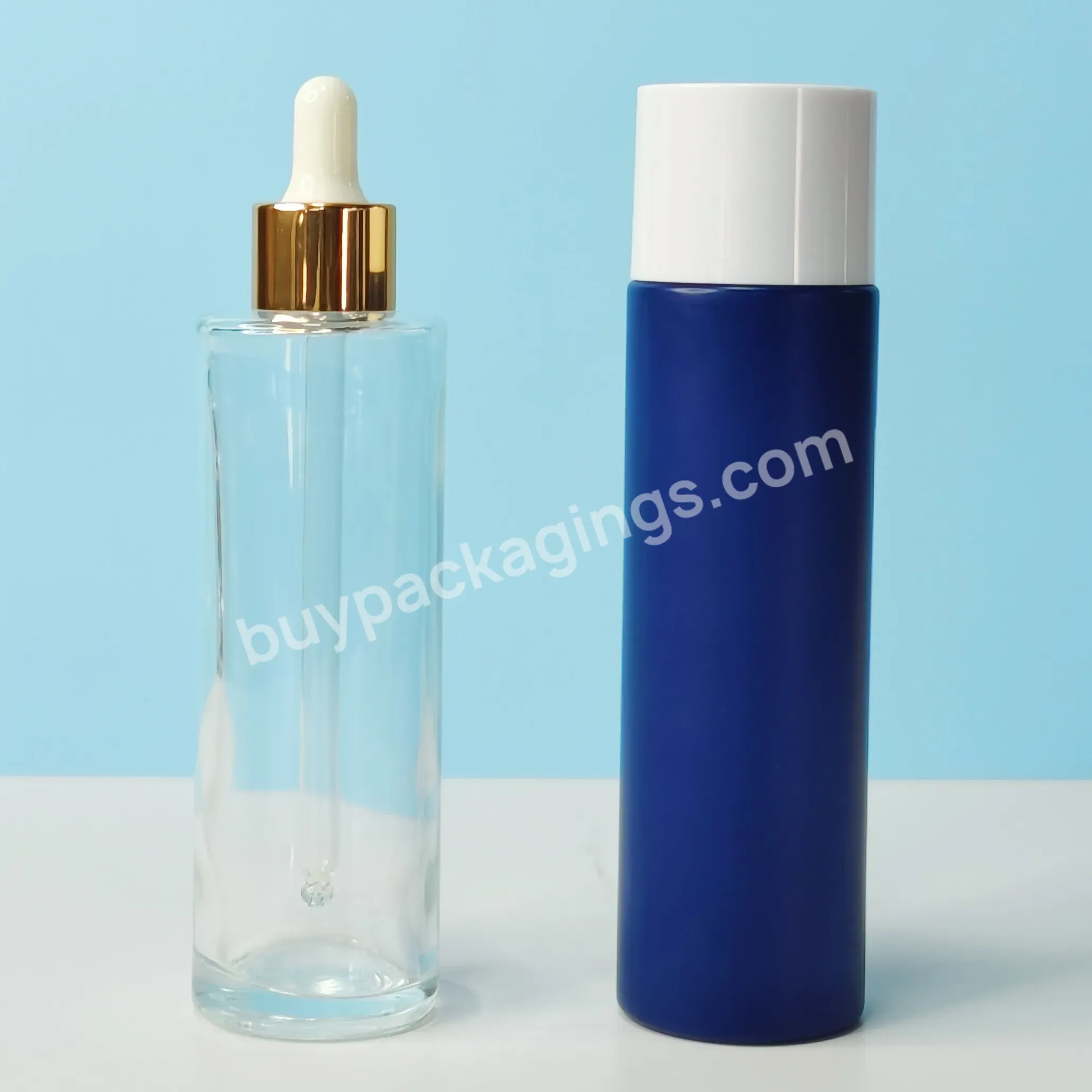 Luxury 30 50 100 120 Ml Empty Skincare Lotion Cream Glass Spray Round Pink Cosmetic Bottle Packaging