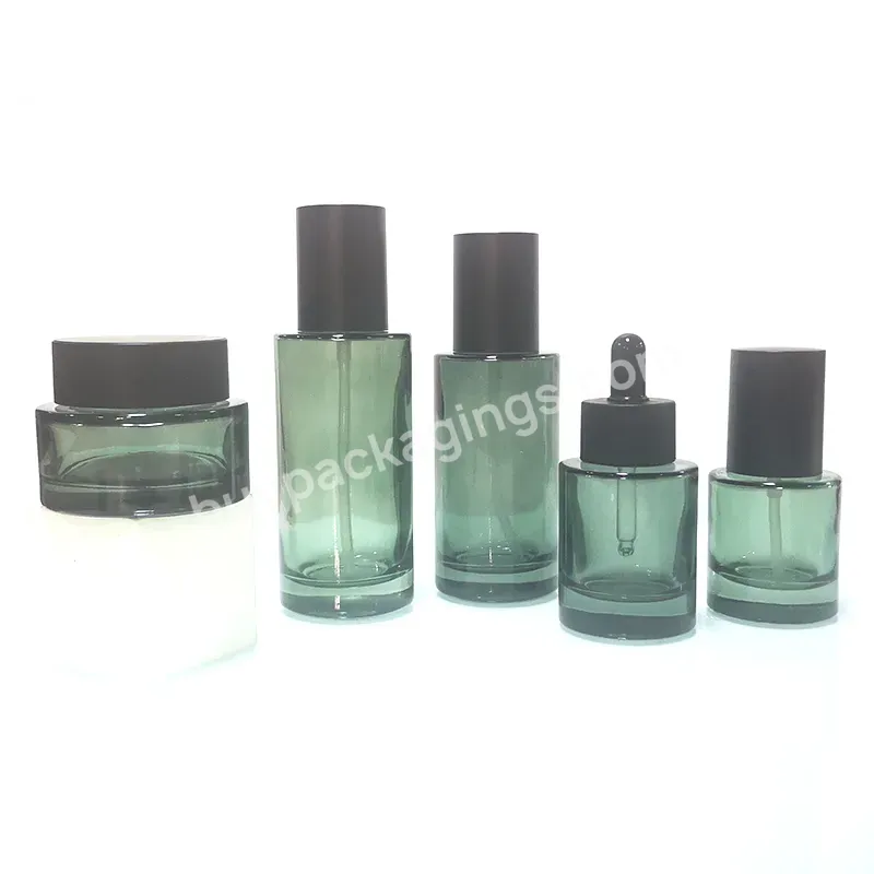 Luxury 30g 50g 30ml 50ml 100ml 120ml 150ml Skincare Lotion Cream Custom Color Glass Cosmetic Bottle Packaging With Pump