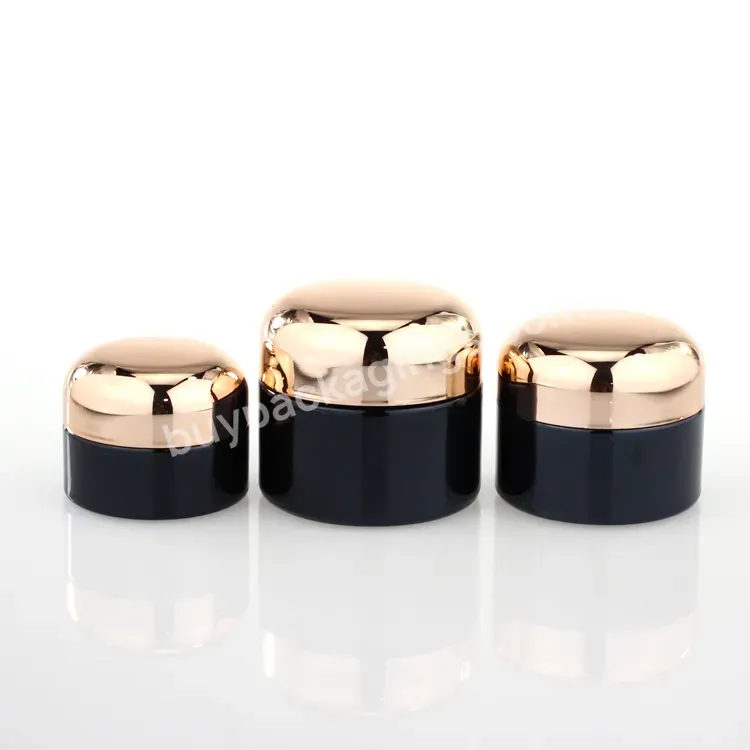 Luxury 30g 50g Mini Custom Glass Jar With Lids Mushroom Wholesale Empty Glass Cosmetic Containers Skin Care Cream Jars Gold Cap