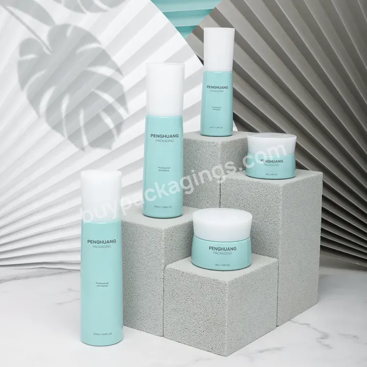 Luxury 30g50g 40ml 100ml 120ml Cyan Makeup Setting Lotion Bottle Serum Lotion Packaging Glass