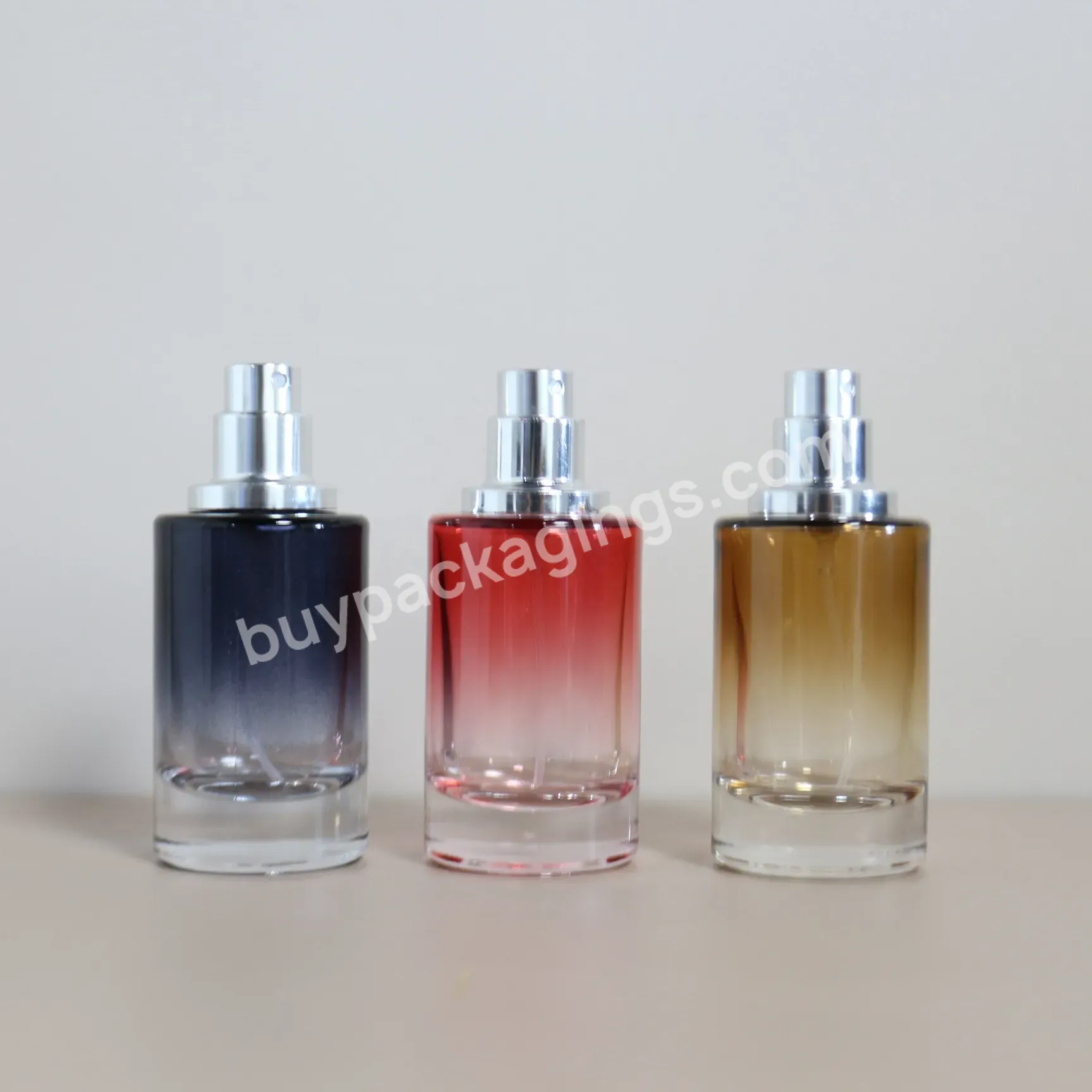 Luxury 30ml 50ml 100ml Cylinder Glass Perfume Bottle Parfum Luxury Perfume Bottle With Plastic Cap