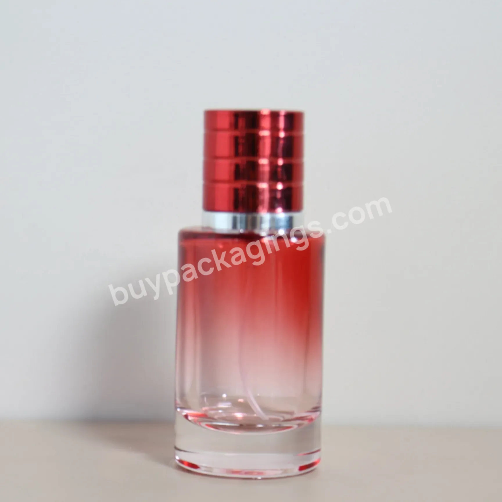 Luxury 30ml 50ml 100ml Cylinder Glass Perfume Bottle Parfum Luxury Perfume Bottle With Plastic Cap