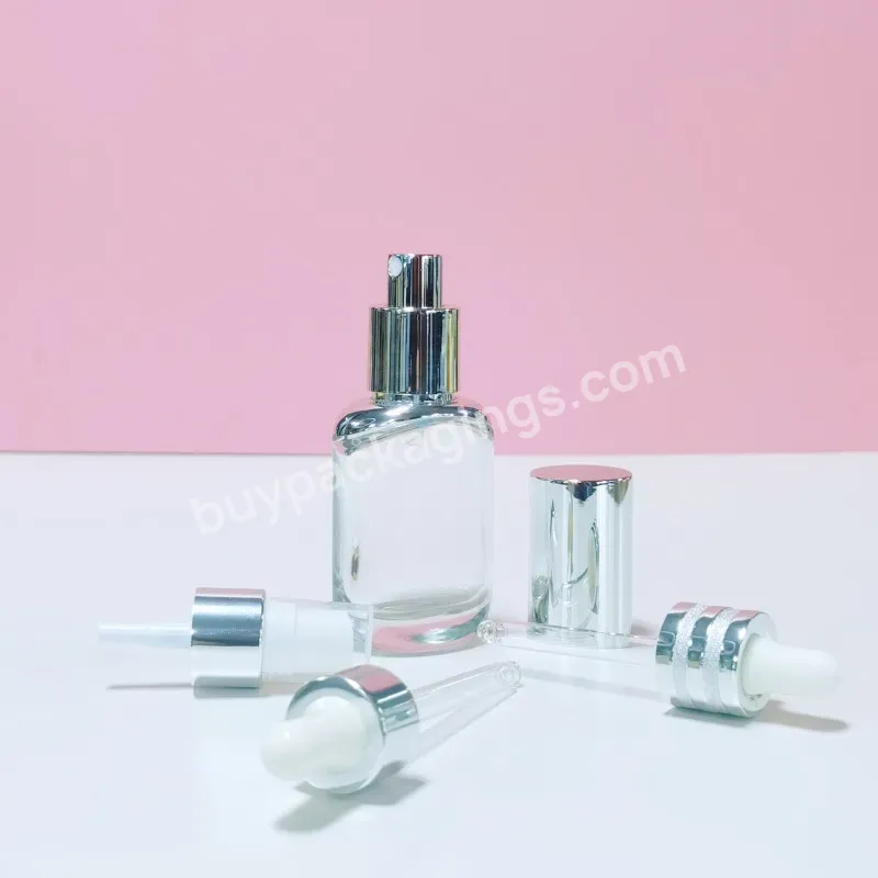 Luxury 30ml Thicken Bottom Essential Oil Glass Dropper Bottle Customized 30ml Face Unique Serum Bottle