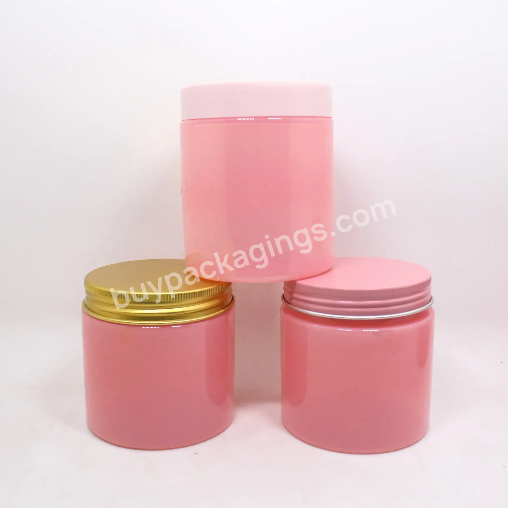 Luxury 4 Oz 6oz 8oz Dry Food Container Amber Color Food Grade Storage Nuts Cylinder Jars Pet Plastic Empty With Aluminum Lid