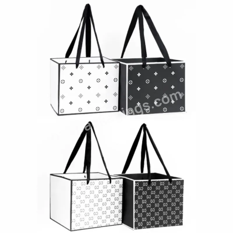 Luxury 4pcs/pack Big Brand Portable Flower Bag Gift Bag For Flowers Florist Bouquet Wrapper