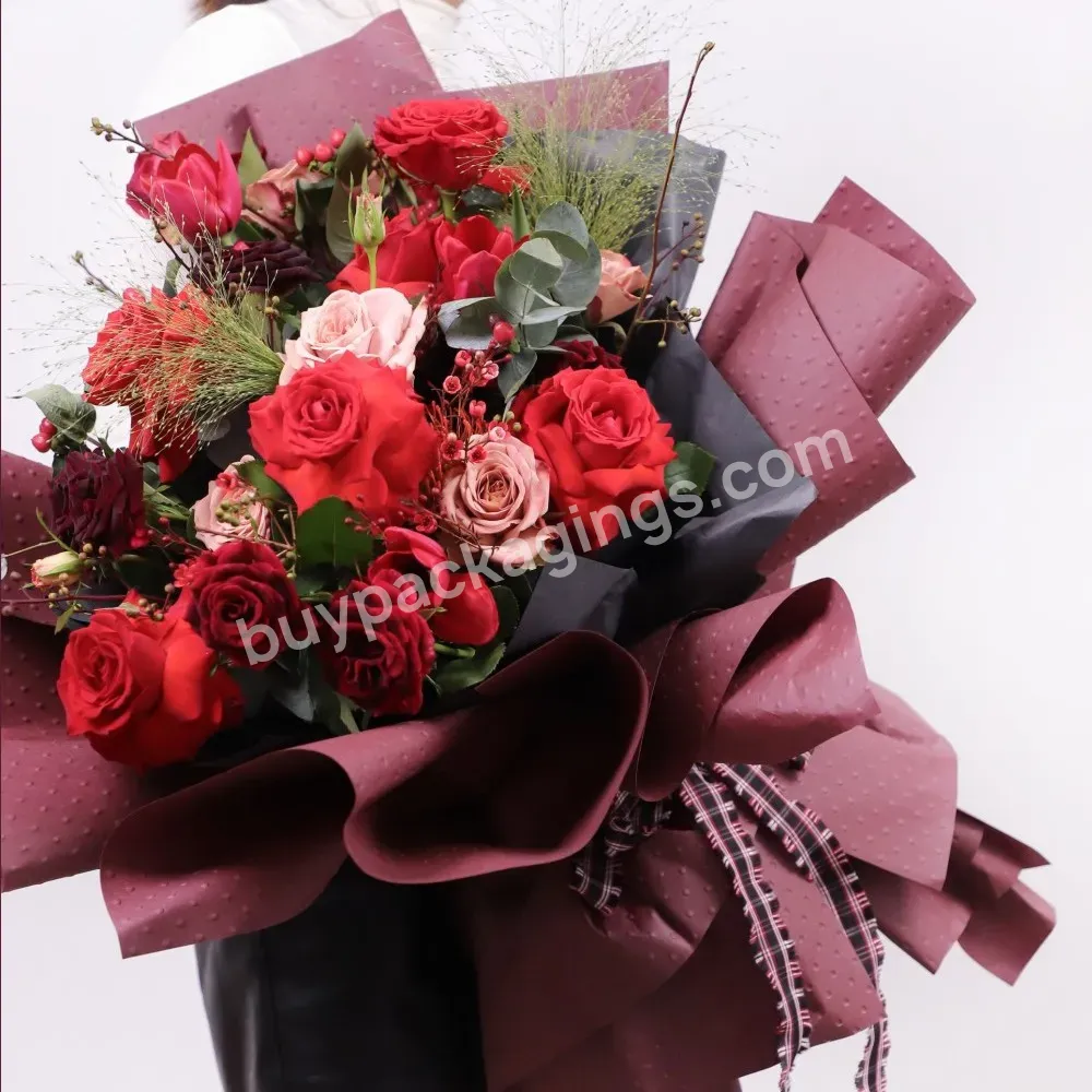 Luxury 58*58cm 85gsm Waterproof Recyclable Craft Art Paper Gift Packing Paper For Fresh Flowers Wrap