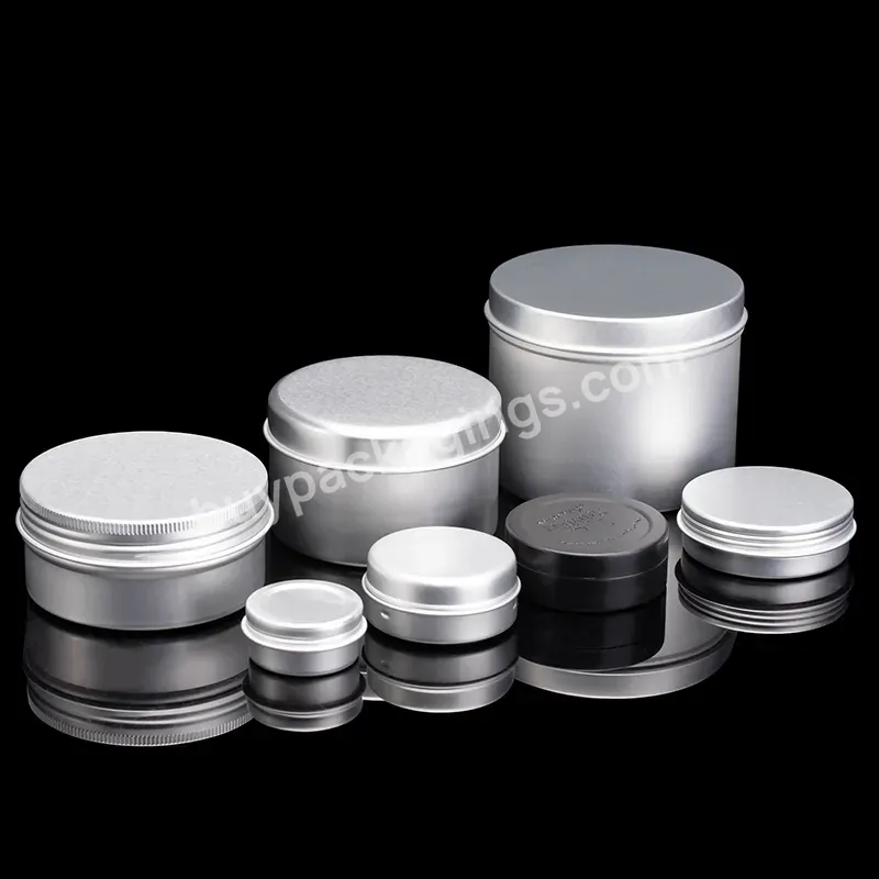 Luxury 5g 20g 25g 80g 100g Cosmetic Aluminum Jar With Silver Aluminium Jar With Aluminum Lid Caps Can Custom