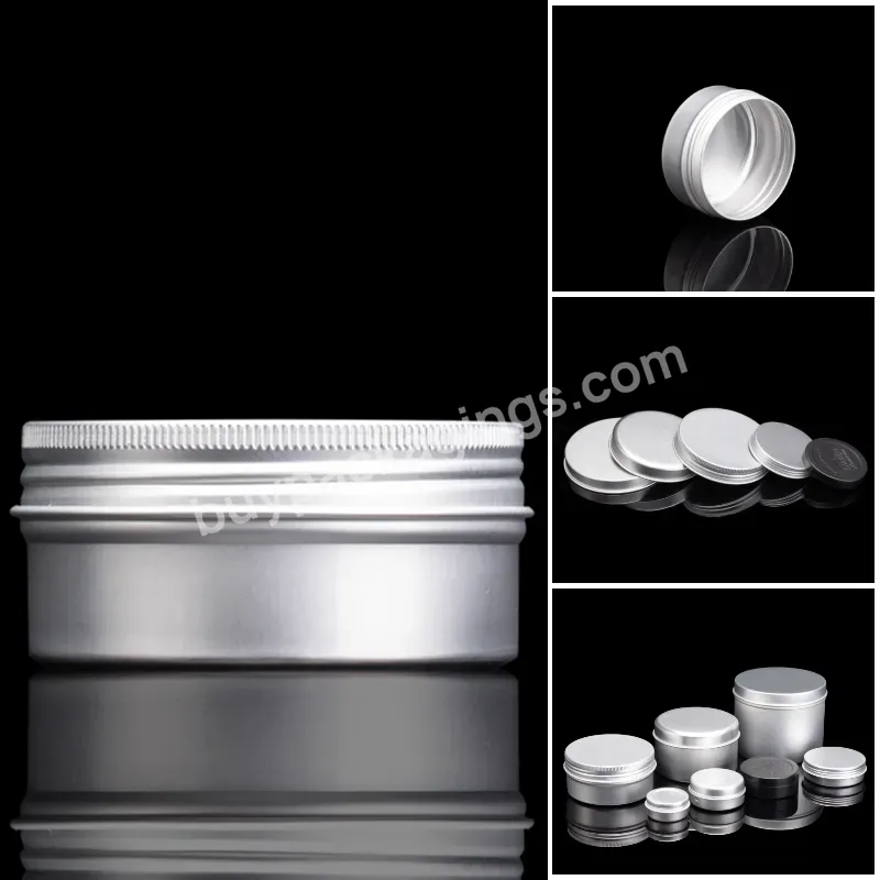 Luxury 5g 20g 25g 80g 100g Cosmetic Aluminum Jar With Silver Aluminium Jar With Aluminum Lid Caps Can Custom