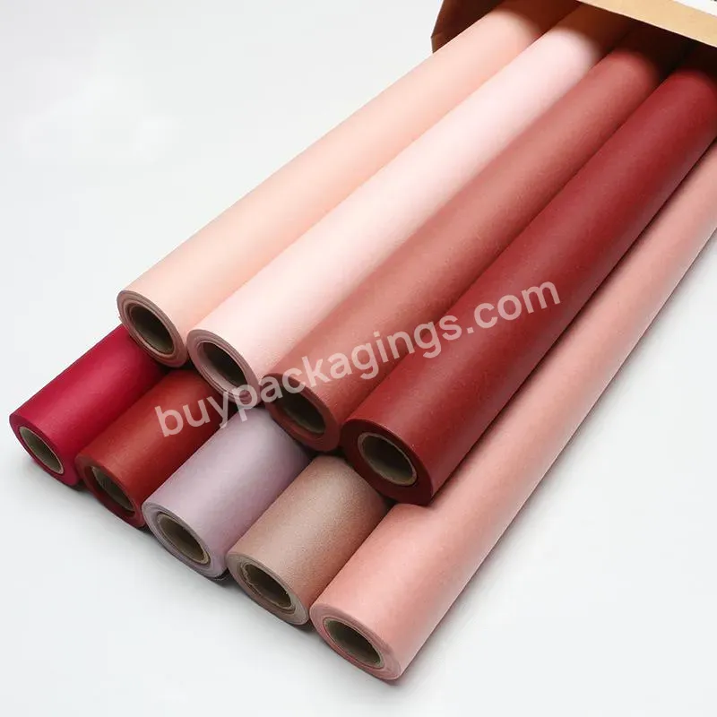 Luxury 60cm*6y 105g Matt Multicolor Option Kraft Specialty Paper Roll Waterproof Gift Wrapping Rolling Paper