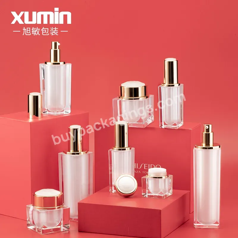 Luxury Acrylic Bottle 15g 30g 50g 15ml 30ml 50ml 100ml 120ml Acrylic Jars And Bottles For Cosmetics Lotion Bottle