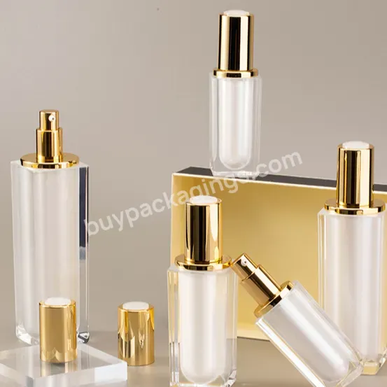 Luxury Acrylic Bottle 15g 30g 50g 15ml 30ml 50ml 100ml 120ml Acrylic Jars And Bottles For Cosmetics Lotion Bottle