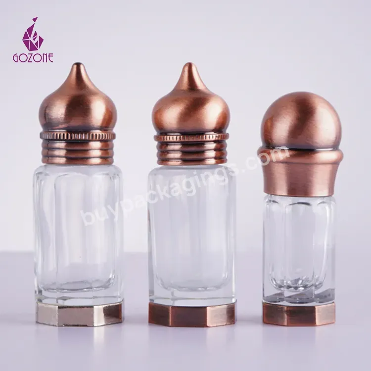 Luxury Arabian Oud Attar 3m 6ml 12mll Perfume Oil Small Glass Bottles For Essential Oils