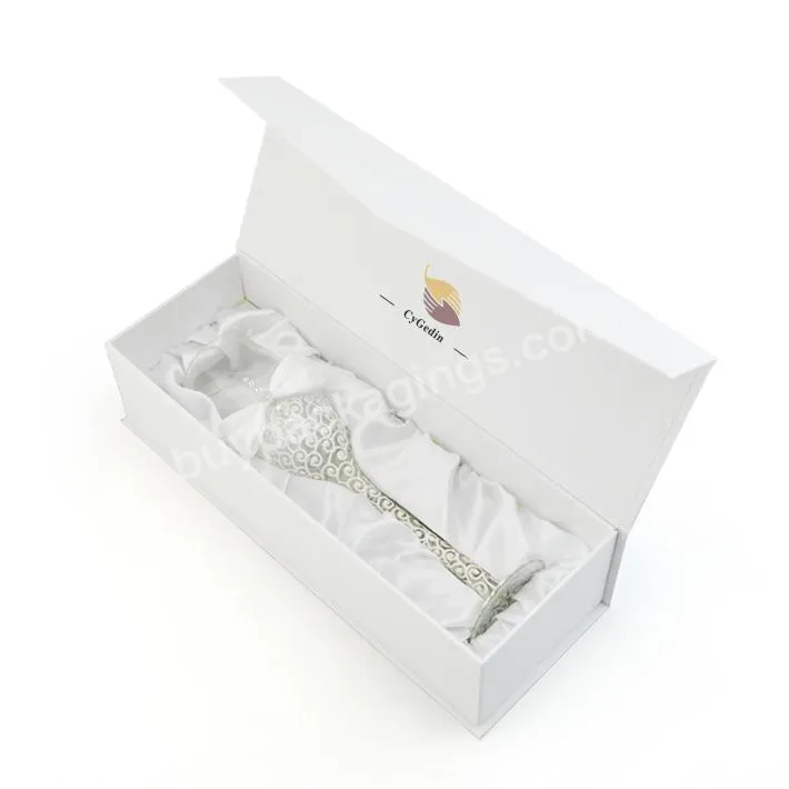 Luxury beauty box cosmetic white packaging box with velvet insert