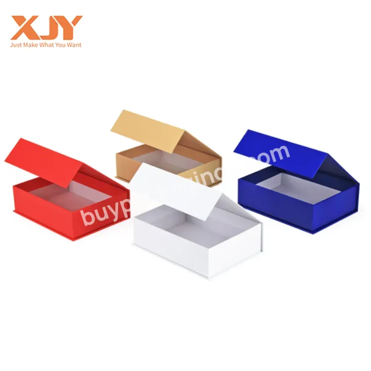 Luxury Black Book Shaped Rigid Cardboard Foldable Gift Box Custom Print Paper Clamshell Magnetic Gift Box