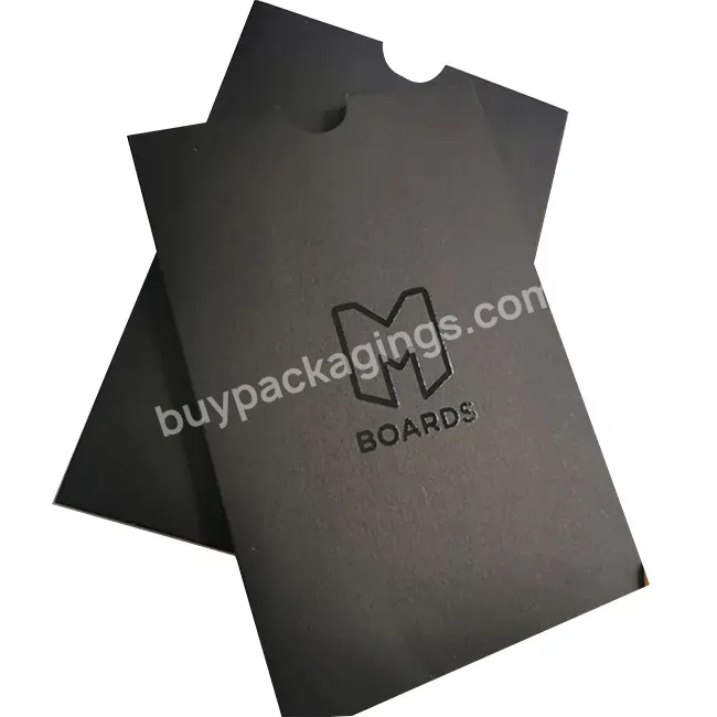 Luxury Black Matte Envelope Logo Gloss A5 Gift Card Envelope Cutting Die