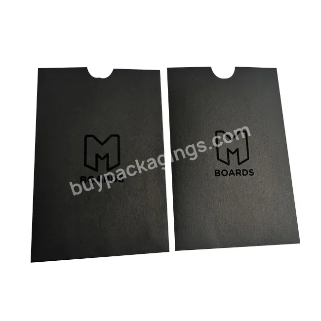 Luxury Black Matte Envelope Logo Gloss A5 Gift Card Envelope Cutting Die