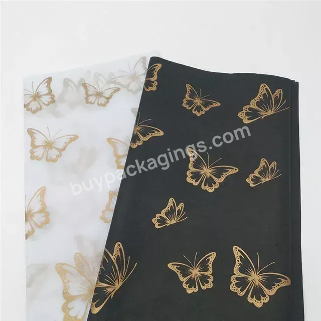 Luxury Branded 17gsm Gold Foil Printed Clothes Personalized Biodegradable Tissue Wrapping Paper - Buy Personalized Tissue Paper,Tissue Wrapping Paper,Gift Flower Wrapping Tissue Paper.