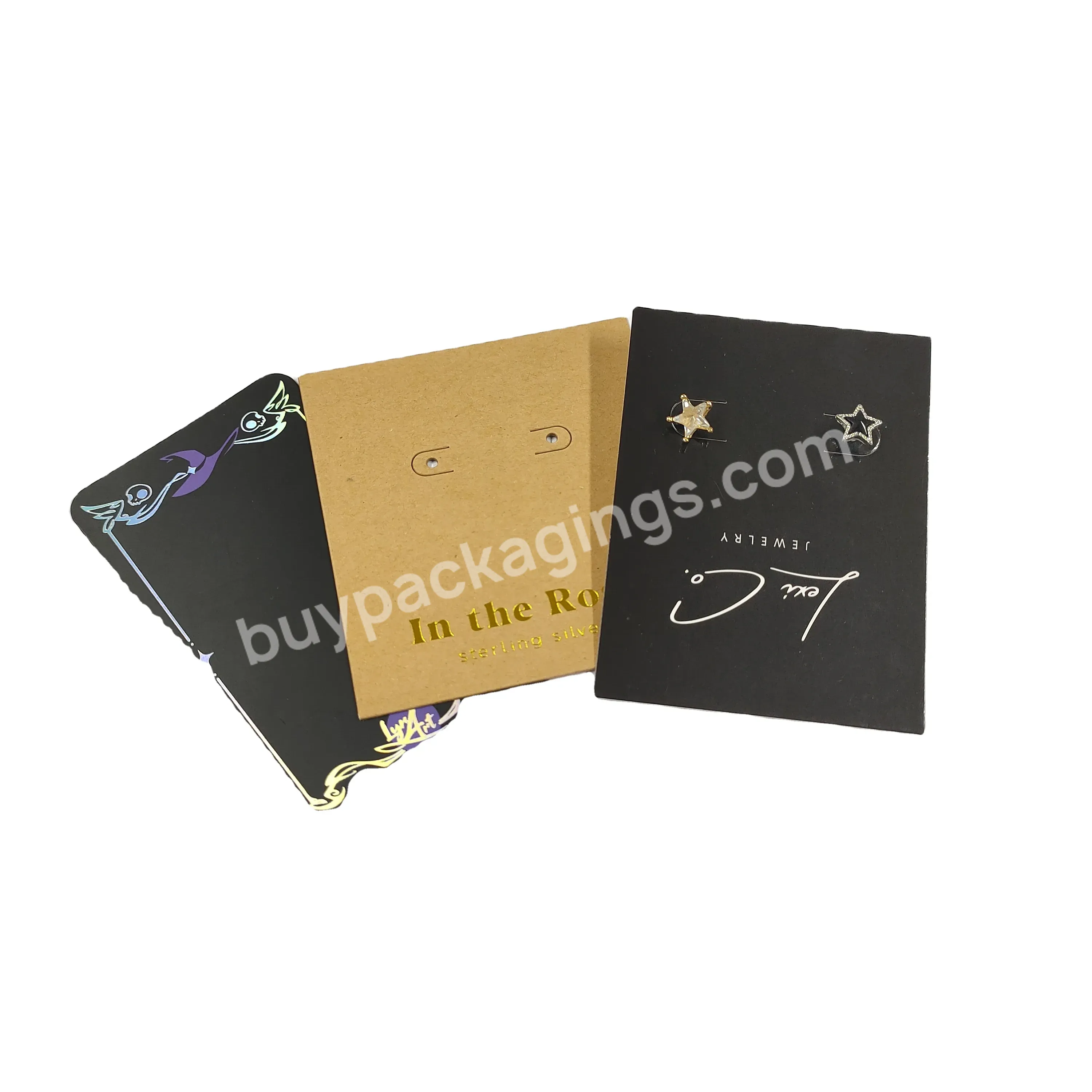 Luxury Business Jewelry Earring Card Custom Printing Logo Paper Card For Jewelry