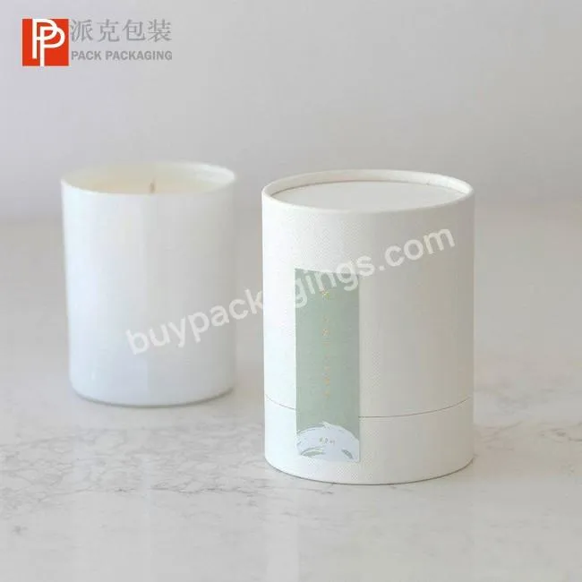 Luxury Candle Jars Paper Tube Packaging Cylinder Scented Candle Holders Box Packaging