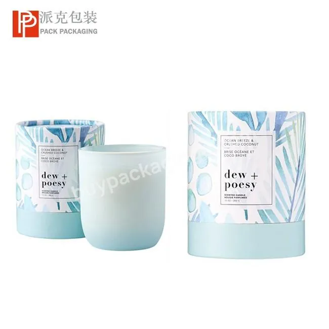 Luxury Candle Jars Paper Tube Packaging Cylinder Scented Candle Holders Box Packaging